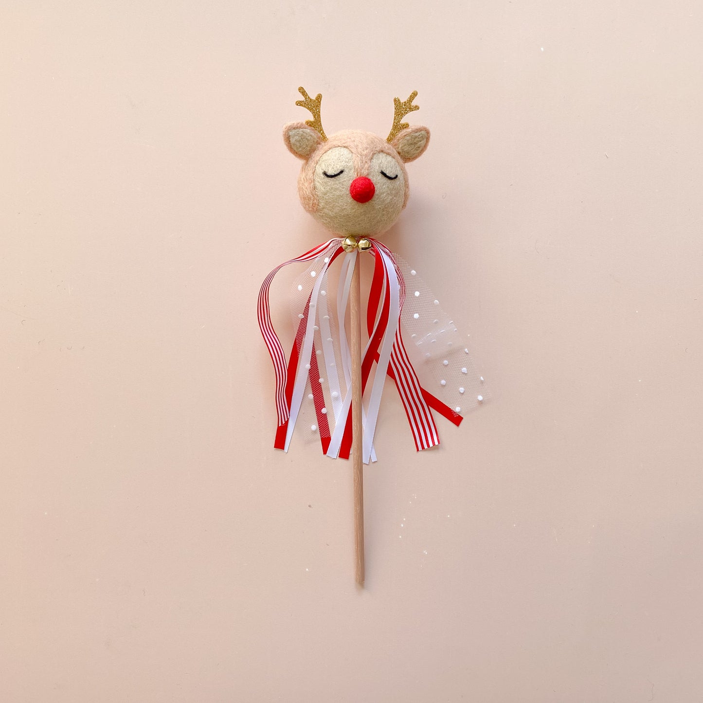 Christmas Wand - Reindeer with Red Nose