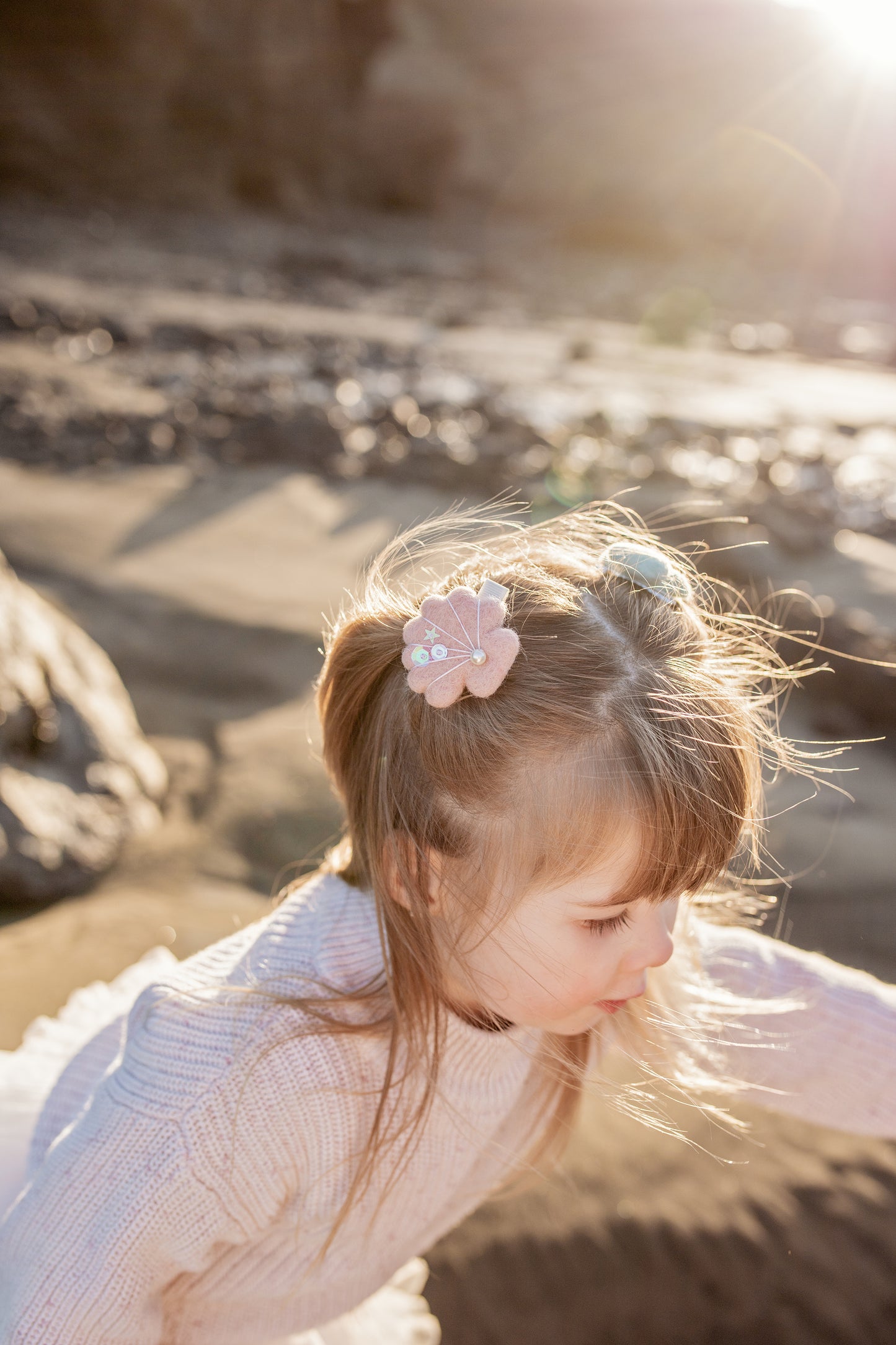 Seashell Hair Clips (Set of 2) - Pink