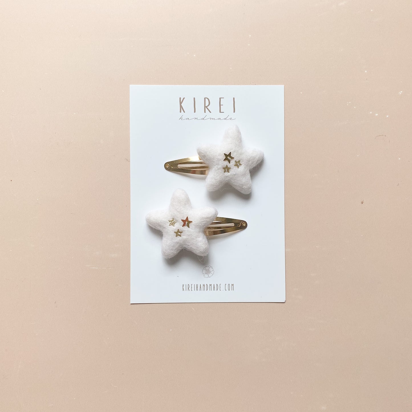 Twinkle Star Snap Clips (Set of 2) - White