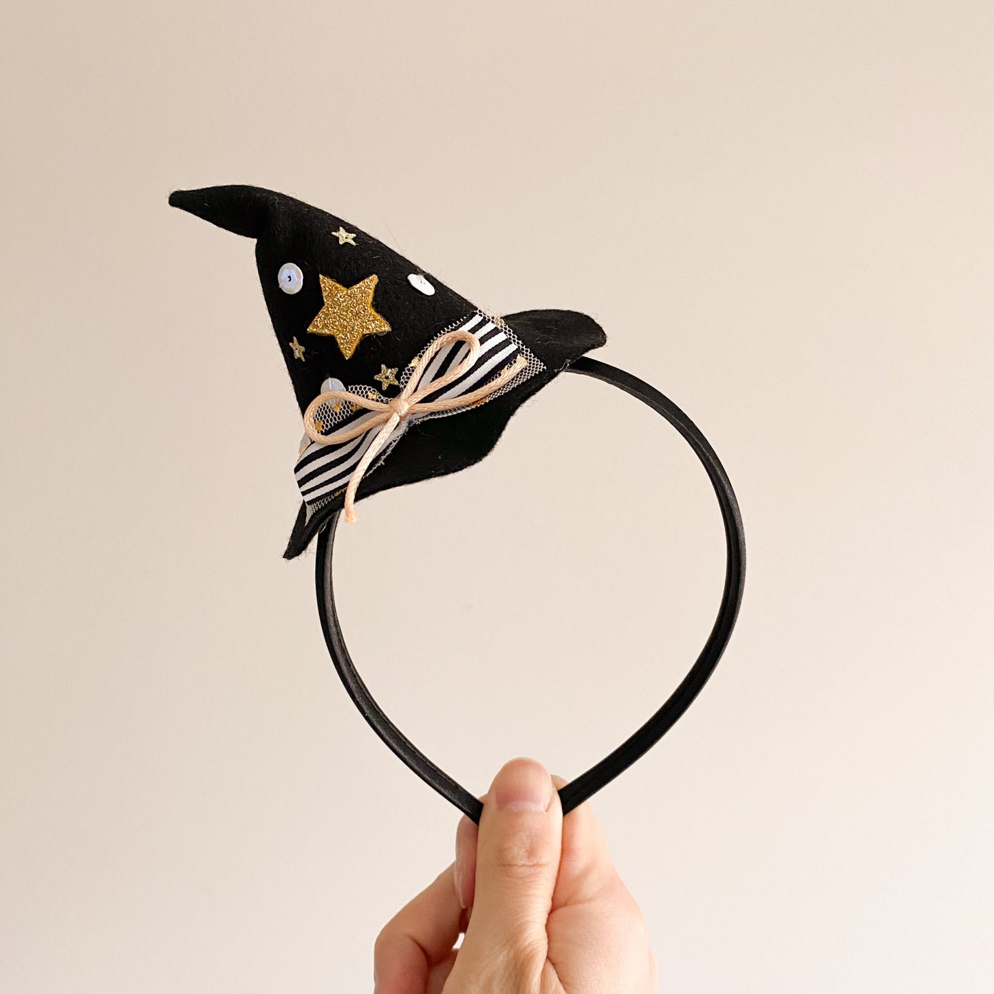 Witch Hat Headband/ Hair Clip - Black