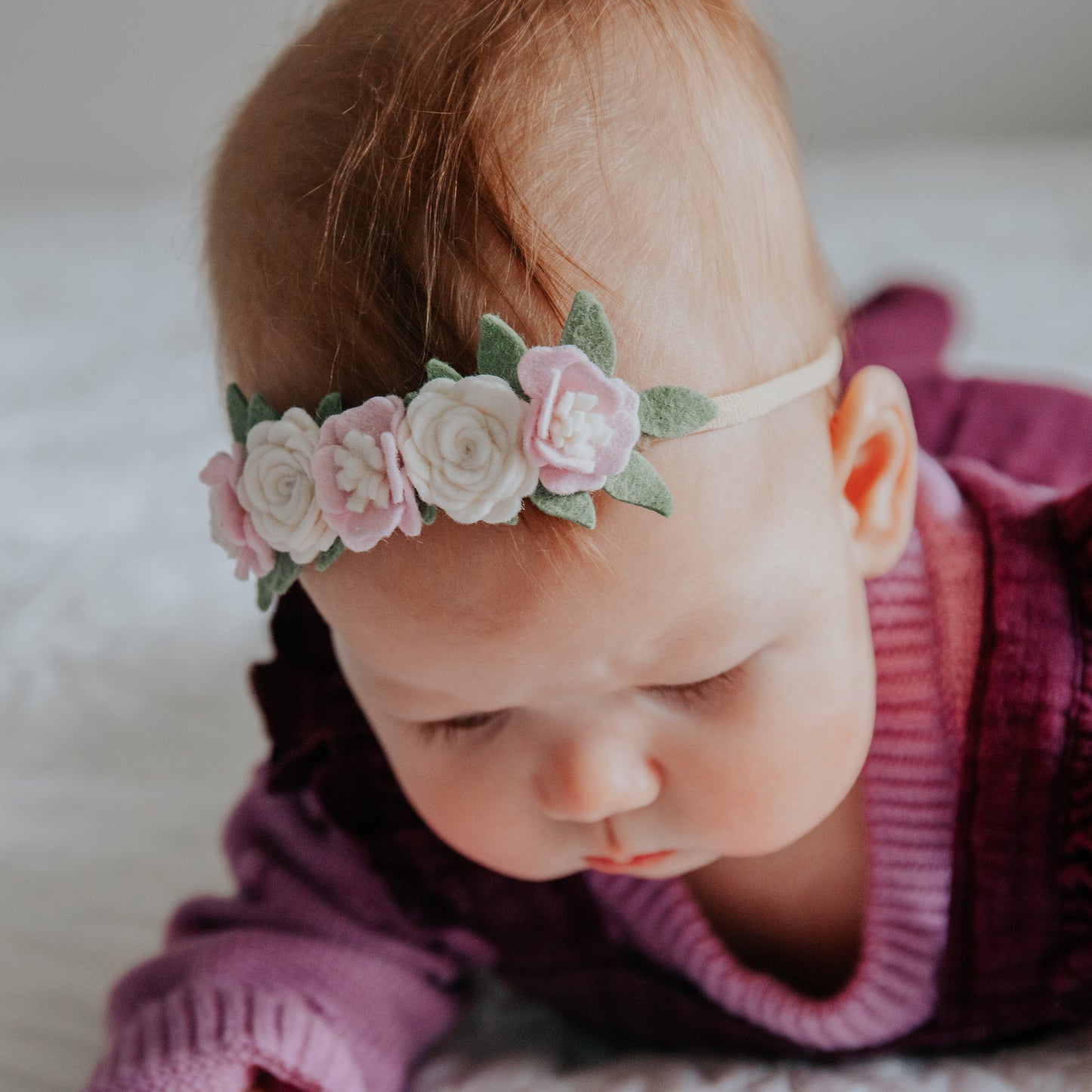 Dainty flower crown (mini) - baby lilac